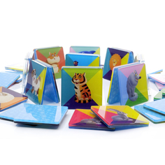 Игры для малышей Кувырком Развивающая игра Мемори разноцветное с животными- тренажер памяти, ударопрочное