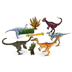 Сборные модели Кувырком Набор Сборные 3Д модели из дерева Самые быстрые динозавры 5 дино + растения