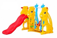 Игровые комплексы Family Горка с качелями Зайцы F-706