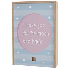 Шкатулки Акушерство Деревянная подарочная коробка Memory Box I love you to the moon and back 38х25х10 см Akusherstvo