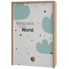 Шкатулки Акушерство Деревянная подарочная коробка Memory Box Welcome to the World 38х25х10 см Akusherstvo