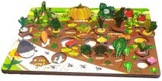 Деревянные игрушки Деревянная игрушка Нескучные Игры Доска 3D Овощи на грядке