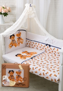 Комплекты в кроватку Комплект в кроватку Золотой Гусь Королевские мишки (7 предметов)