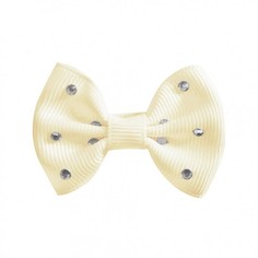 Аксессуары Milledeux Заколка-зажим Bowtie Bow со стразами мини Glam Grosgrain