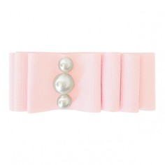 Аксессуары Milledeux Заколка-зажим Layered Bow большая Pearl Grasgrain