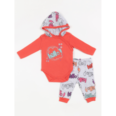 Комплекты детской одежды Star Kidz Комплект боди с капюшоном, слюнявчик и штанишки