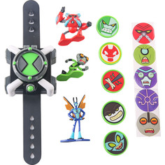 Электронные игрушки Ben-10 Игровой набор часы Омнитрикс дискомет + 3 мини-фигурки