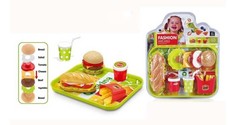 Ролевые игры Junfa Набор продуктов Фаст Фуд на подносе