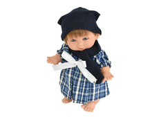 Куклы и одежда для кукол Lamagik S.L. Кукла Джестито Инфант в клетчатом платье ухмыляется 18 см