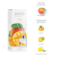 Декорирование BAGO home Ароматический мини-диффузор Манго 50 мл