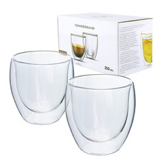 Посуда и инвентарь ND Play Термобокалы с двойными стенками стекло 250 мл 2 шт.