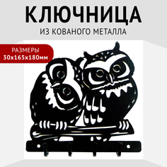 Декорирование Зри в корень! Настенная ключница Два совенка