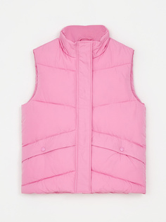 Стеганый жилет для девочек (розовый, 134) Sela