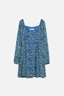 Платье мини приталенное шифоновое с фигурным вырезом Befree