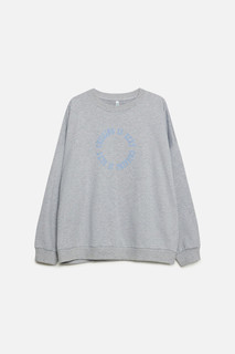Свитшот oversize домашний хлопковый с принтом Befree