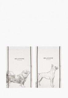 Набор полотенец кухонных Bellehome Dog breeds (set 3) 40х70 2 шт. хлопок/лен