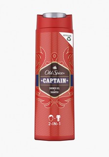 Гель для душа Old Spice 2в1 гель для душа + шампунь Кэпитан, 400мл