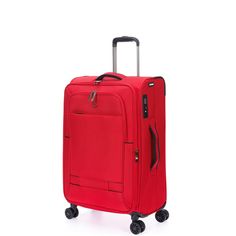 Чемодан Torber Brosno, красный, нейлон 600D, 48х22х78 см, 85 л