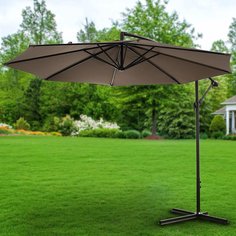 Зонт садовый 3х3 м, кофейный, с наклоном, регулировка высоты, Green Days, YTUM002-2017DXH-016