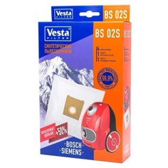 Мешок для пылесоса Vesta filter, BS 02 S, синтетический, 4 шт, + 2 фильтра