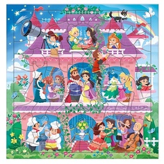 Настольная игра ГЕОДОМ Пазл фигурный на подложке Замок принцессы