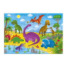 Настольная игра ГЕОДОМ Пазл листовой на подложке Динозавры 189