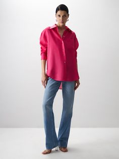 Льняная рубашка с карманом Charuel