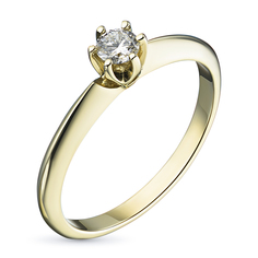 Кольцо из желтого золота с бриллиантом э0301кц05153100 ЭПЛ Даймонд