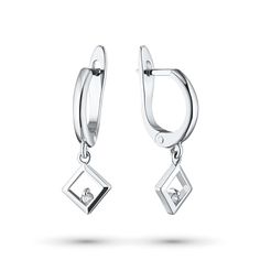 Серьги из серебра с бриллиантами э0601сг09152000 ЭПЛ Даймонд
