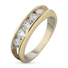 Кольцо из желтого золота с бриллиантами э0301кц03135900 ЭПЛ Даймонд