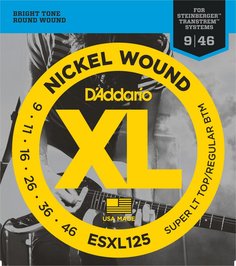 D&#039;ADDARIO ESXL125 NICKEL WOUND SUPER LIGHT TOP/ REGULAR BOTTOM 9-46 D'addario