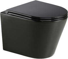 Подвесной безободковый унитаз с сиденьем микролифт WeltWasser Salzbach 041 MT-BL