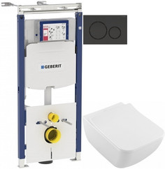Комплект подвесной унитаз Villeroy & Boch Venticello 4611RSR1 + система инсталляции Geberit 111.362.00.5 + 115.882.DW.1