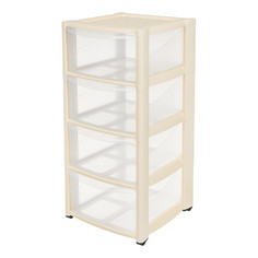 Ящики для игрушек Бытпласт Комод на колёсах Амадео (4 ящика)