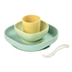 Посуда Beaba Набор посуды (2 тарелки, стакан, ложка) Silicone Meal Set