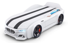 Кровати для подростков Подростковая кровать Romack машина Dynamic-M с подсветкой фар и ящиком