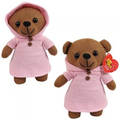Мягкие игрушки Мягкая игрушка ABtoys Knitted Мишка вязаный в розовом платьице 22 см