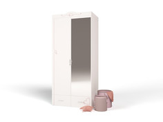 Шкафы Шкаф ABC-King 2-х дверный Lovely с зеркалом