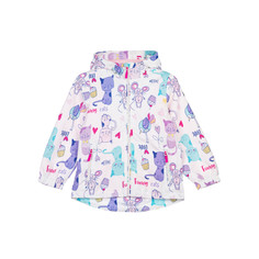Верхняя одежда Playtoday Куртка текстильная с полиуретановым покрытием для девочки Funny cats 12322068