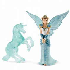 Игровые фигурки Schleich Фигурка Эльфийка Айела и ледяная статуя единорога