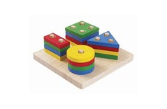 Деревянные игрушки Деревянная игрушка Plan Toys Сортер Доска с геометрическими фигурами