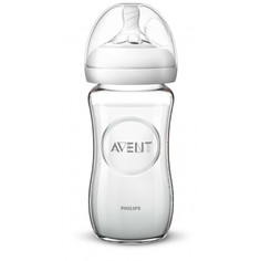 Бутылочки Бутылочка Philips Avent для кормления стеклянная Natural с 1 мес. 240 мл SCF053/17