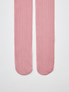 Колготки капроновые в рубчик для девочек (розовый, 146-152) Sela