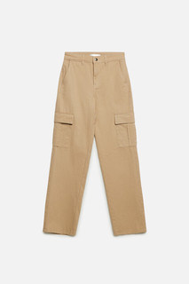 брюки карго джинсовые прямые с заниженной посадкой Befree