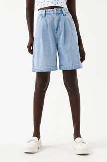 шорты джинсовые женские Шорты-бермуды джинсовые с высокой посадкой Befree
