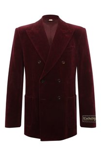 Пиджак из хлопка и льна Gucci