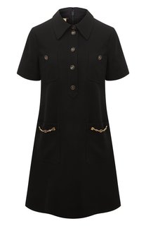Платье из шелка и шерсти Gucci