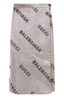 Юбка с отделкой стразами Gucci x Balenciaga Gucci