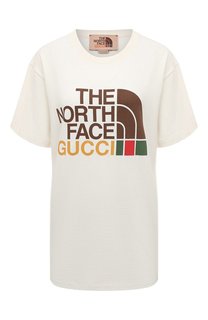 Хлопковая футболка The North Face x Gucci Gucci