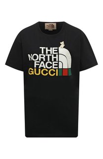 Хлопковая футболка The North Face x Gucci Gucci